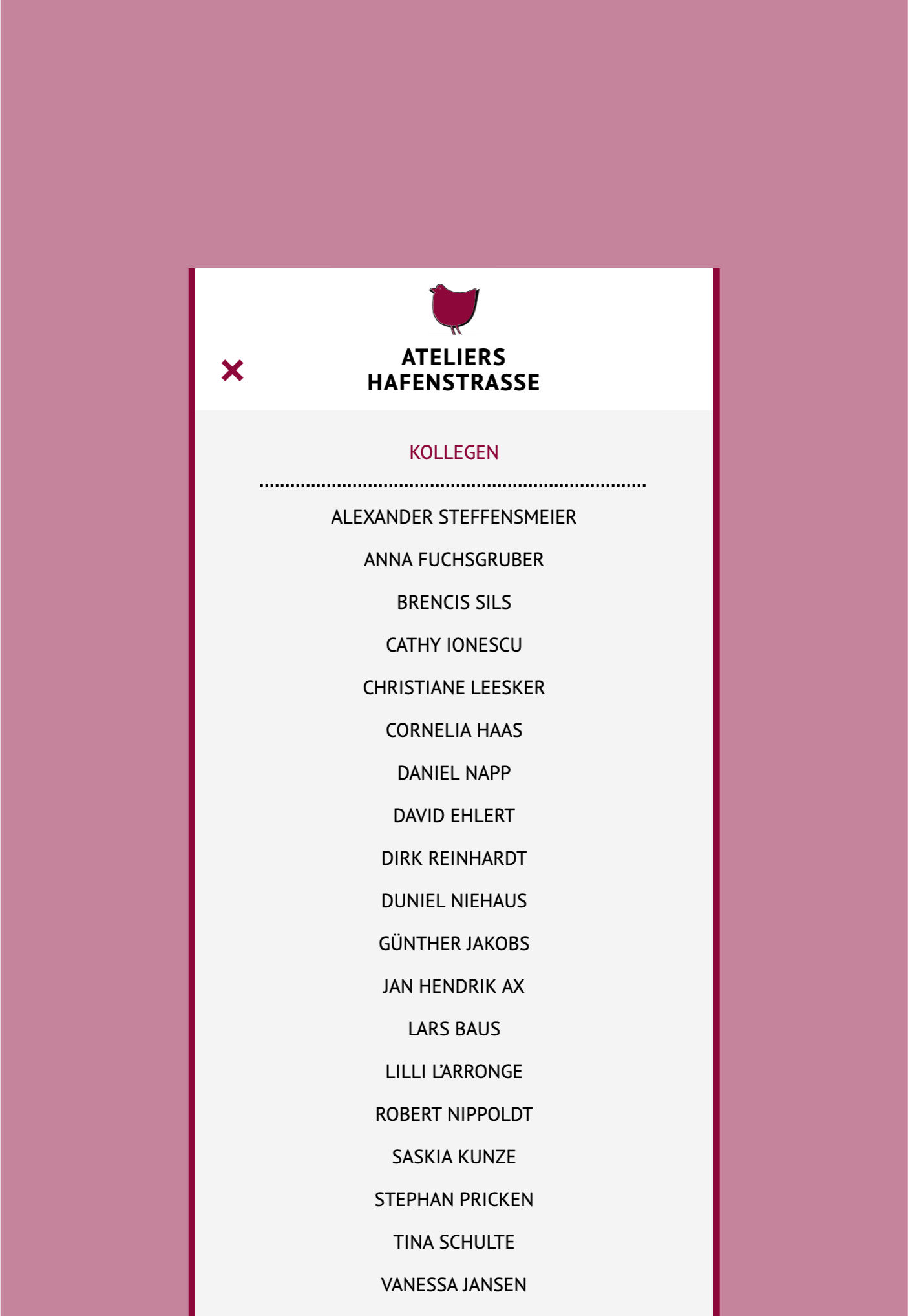 Ateliers Hafenstraße Screenshot 3